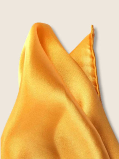 Medium Blue Polka Silk Pocket Square