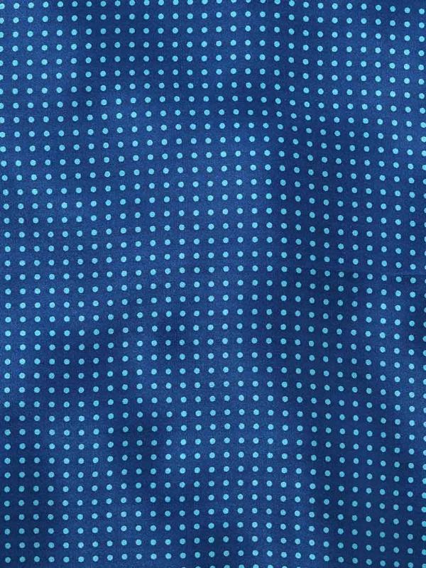 Medium Blue Polka Silk Pocket Square