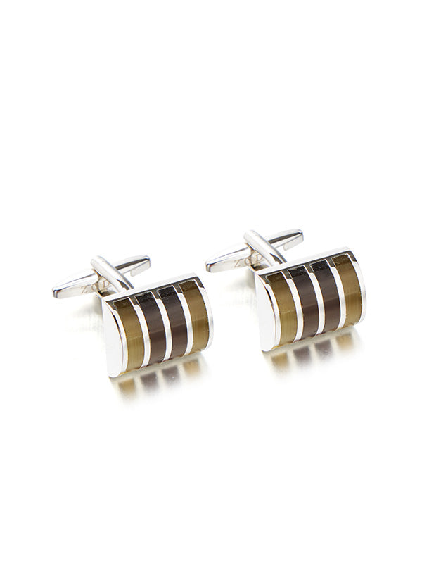 Medium Brown Stone Cufflinks