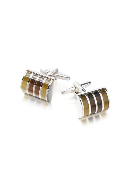 Medium Brown Stone Cufflinks