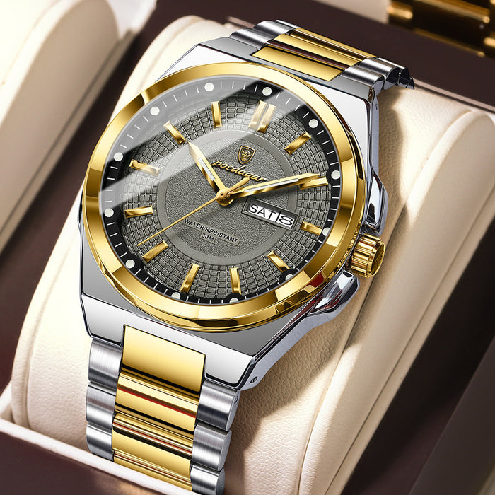 Men's Minimalist Alloy Watch - Fashionable Personalized Design Watch