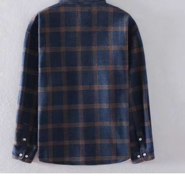 Men's Plaid Long Sleeve Shirt - Casual Button-Down