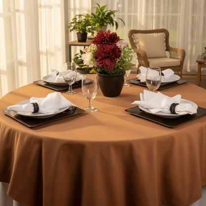 Round Table Cloth / Sandal Wood / 64" 6 PK
