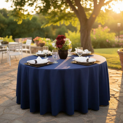 Round Table Cloth / Navy Blue / 64" 6 PK