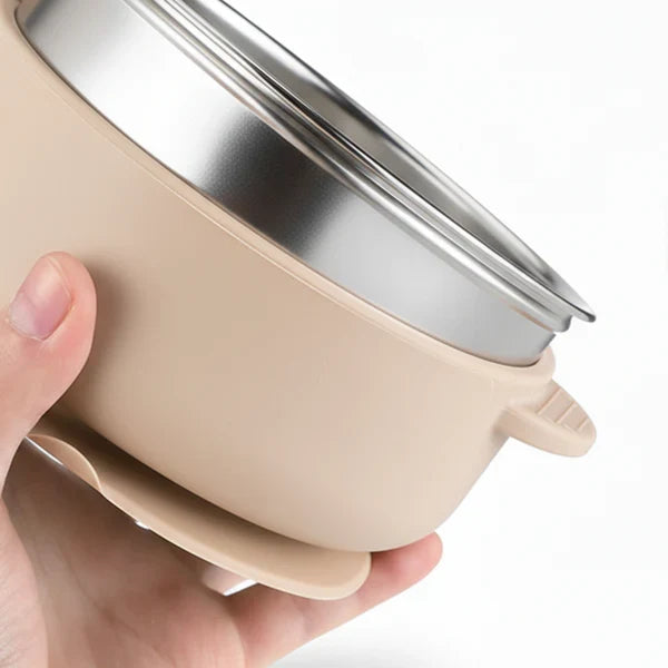 Montessori Mates Kids Stainless Steel Bowl with Lid
