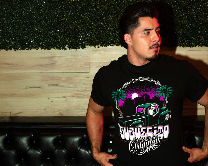 moonlit tee front on model