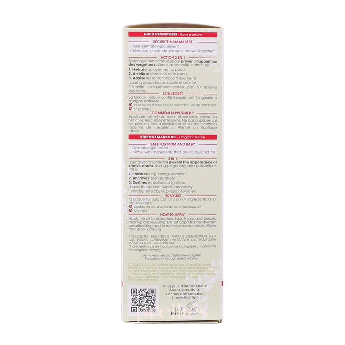 Mustela Maternity Organic Stretch Marks Oil Fragrance-Free 105ml