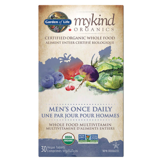 Box of myKind Organics Men's Once Daily 30 Vegan Tablets