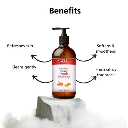 Natuur Exfoliating Body Wash Pink Grapefruit & Mandarin Orange 500 ml