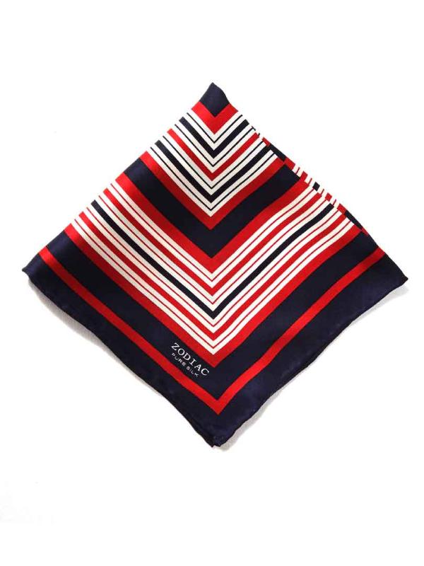 Navy/ Multi 4-in-1 Silk Pocket Square