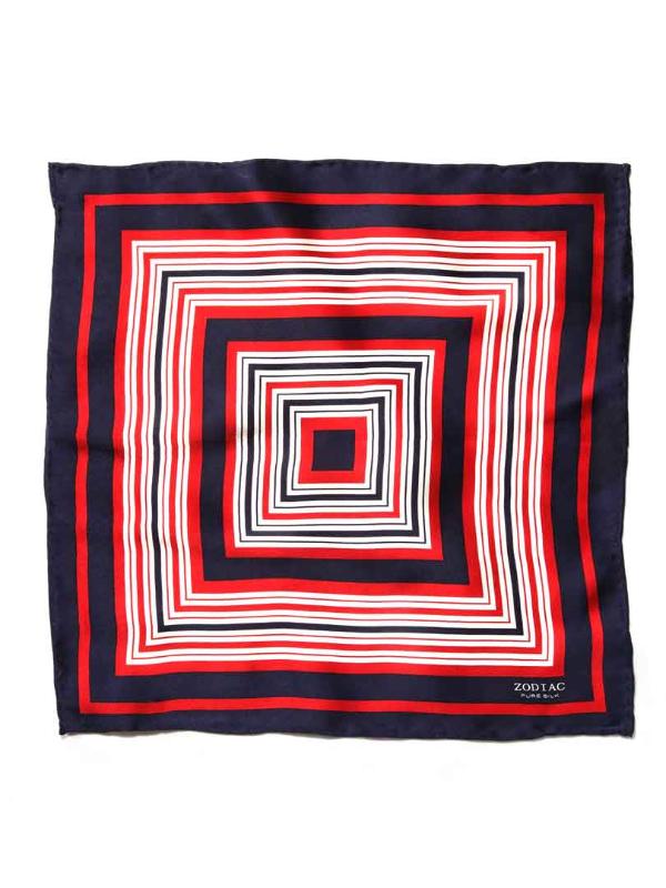 Navy/ Multi 4-in-1 Silk Pocket Square