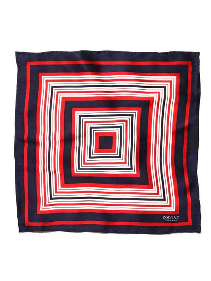 Navy/ Multi 4-in-1 Silk Pocket Square
