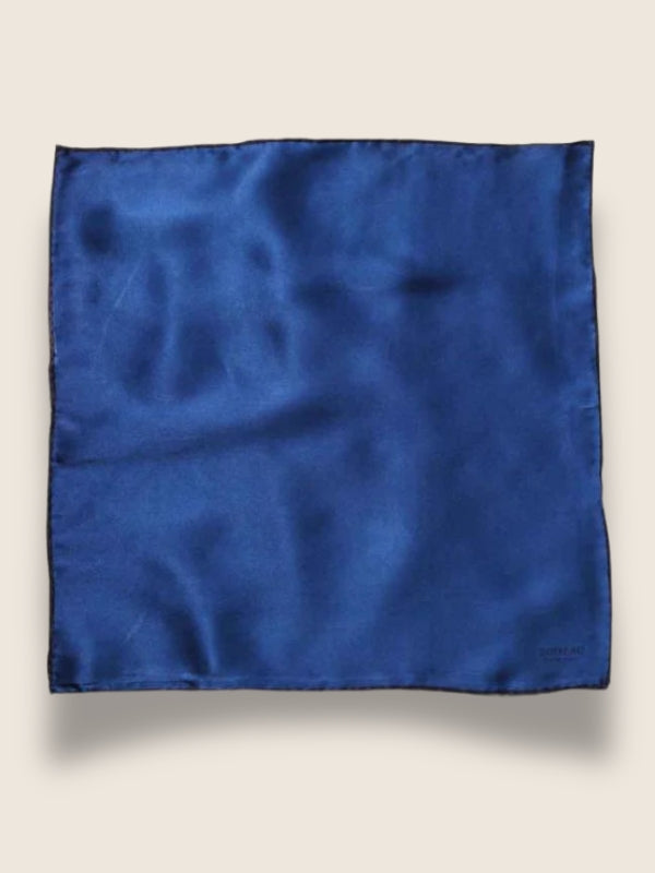 Navy/ Navy Solid Silk Pocket Square