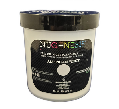 NuGenesis Nail Dipping Powder Refill Size 16oz/454g - American White