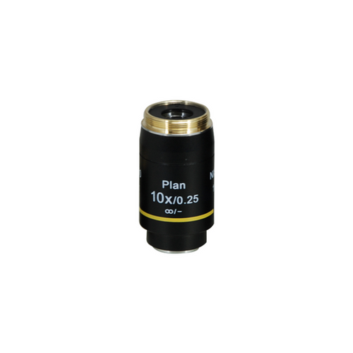 Objective Working Distance 10.2mm 10X Infinity Plan Achromatic Objective, SKU Nexcope-NE620-Objective-10-A, three quarter front view