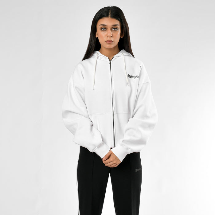 Old English Zip Up Unisex Hoodie - IRONGEAR Fitness