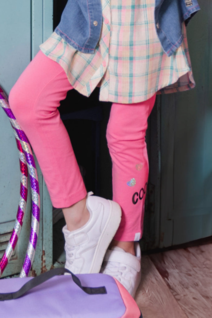 Organic Cotton Leggings Pink-2