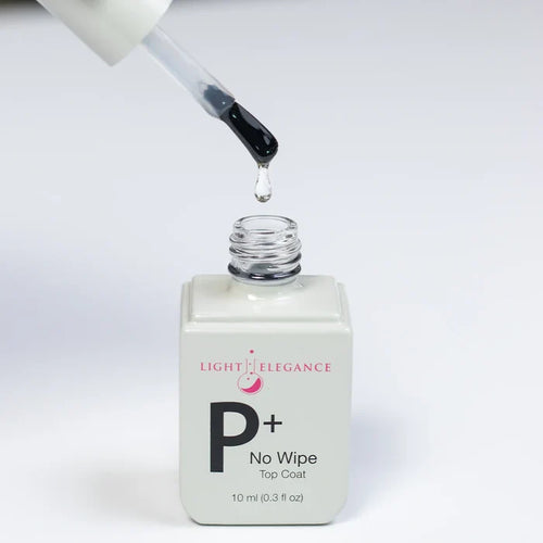 P+ No Wipe Soak-Off Top Coat, 10 ml | Light Elegance