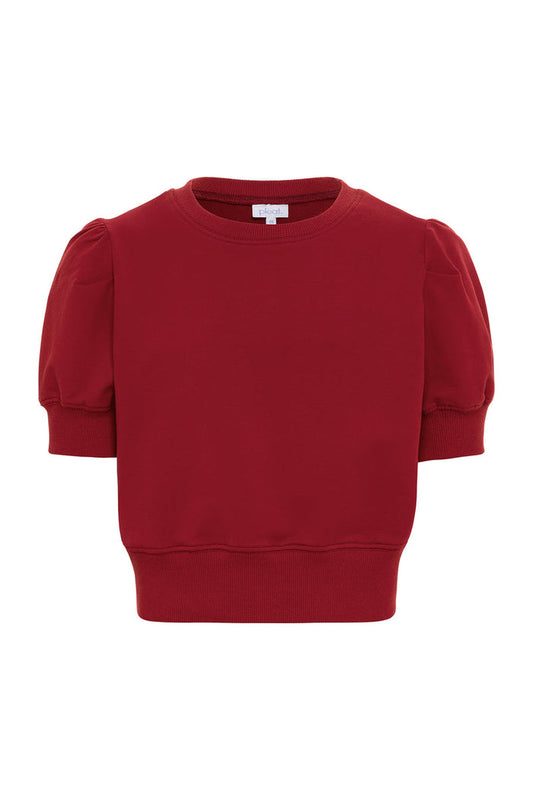 Pleat Riley Sweatshirt-Red