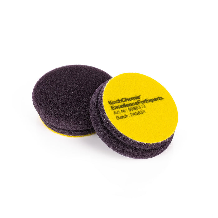 KochChemie Fine Cut Pad 76mm front and back view on a white background.