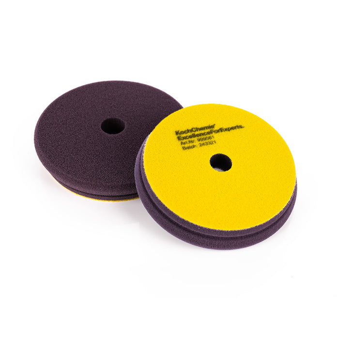 Koch-Chemie FineCut FoamPad 126mm front and  back view on a white background.