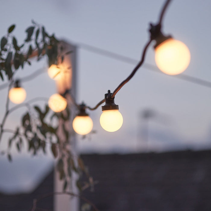 Pro Connect 15m 30 Warm White Connectable Festoon Lights Black Cable