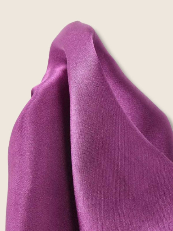 Purple/Navy Solid Silk Pocket Square