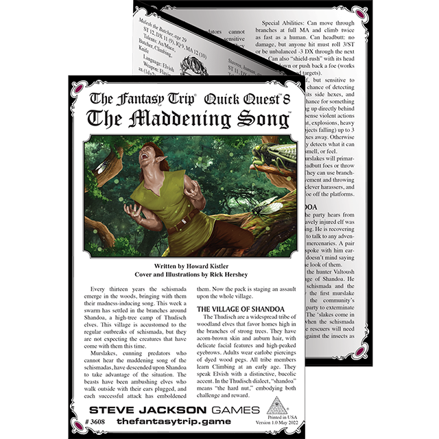 Quick Quest 8: The Maddening Song