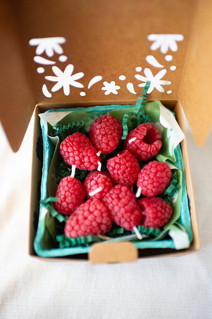 Raspberry Birthday Candles