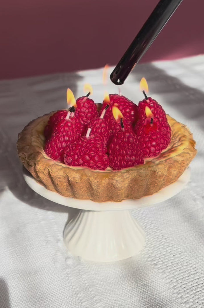 Raspberry Birthday Candles