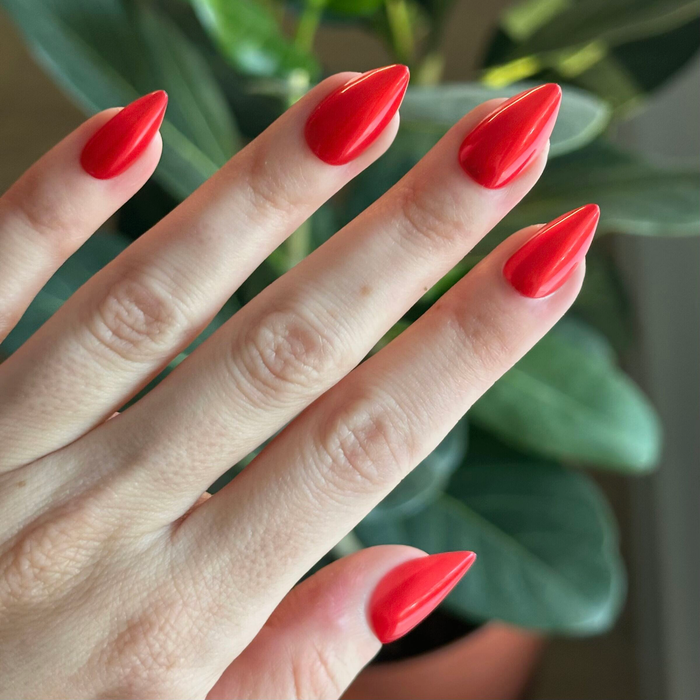 Red Chrome - Press-On | Medium | Stiletto