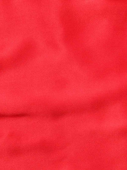 Red/ Navy Solid Silk Pocket Square