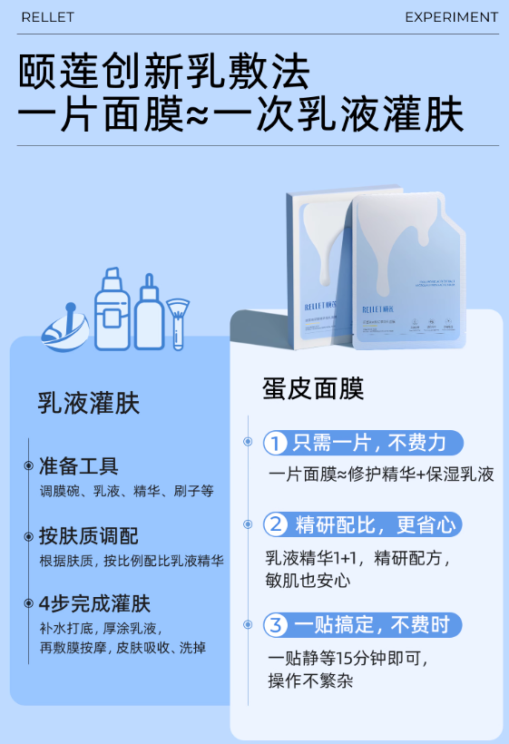 Rellet Hyaluronic Acid Extract Microemulsion Facial Mask 28g*5pcs - myernk