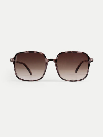 Retro Square Oversized Sunglasses | Grey Tort-Image 1
