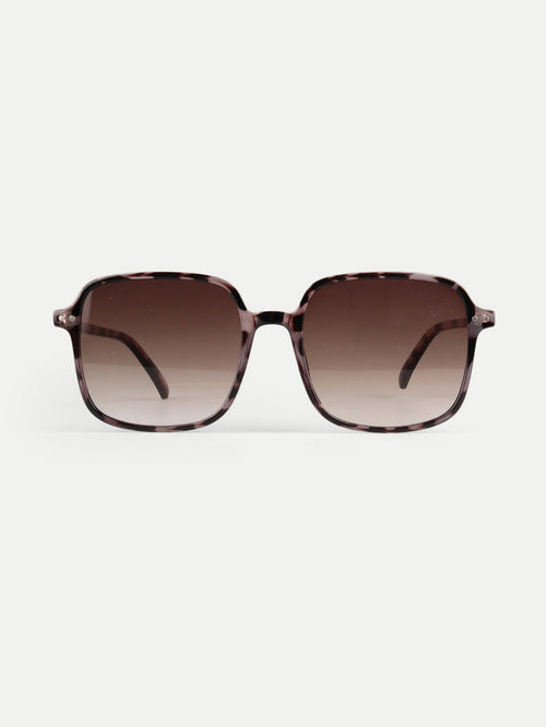 Retro Square Oversized Sunglasses | Grey Tort-Image 1