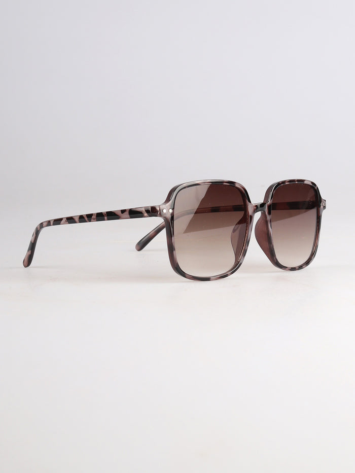 Retro Square Oversized Sunglasses | Grey Tort-Image 2