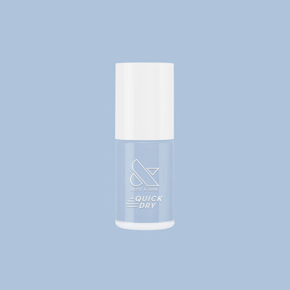 Rink quick dry polish bottle in icy pastel blue for fast drying at-home manicure and pedicure by Olive and June