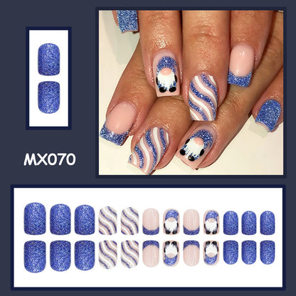 Santa blue glitter