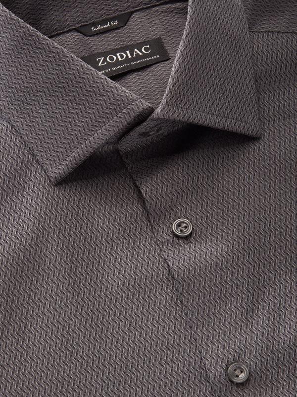Savuto Black Solid Full Sleeve Single Cuff Tailored Fit Semi Formal Dark Cotton Shirt