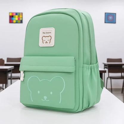 School Bag - Green - Bear - DW18