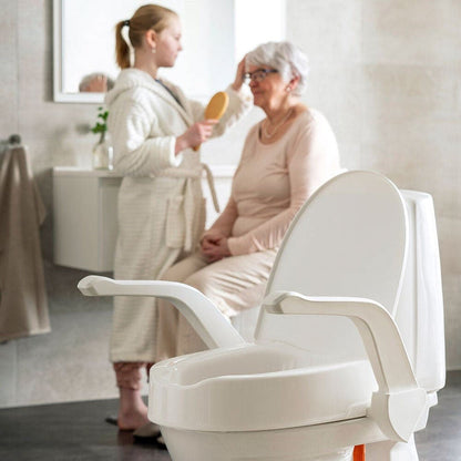 Seat Raiser 10 cm, with armrests | Etac My-Loo Fixed