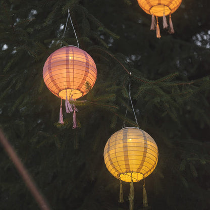 Set of 3 Lucena Tassel Solar Lanterns
