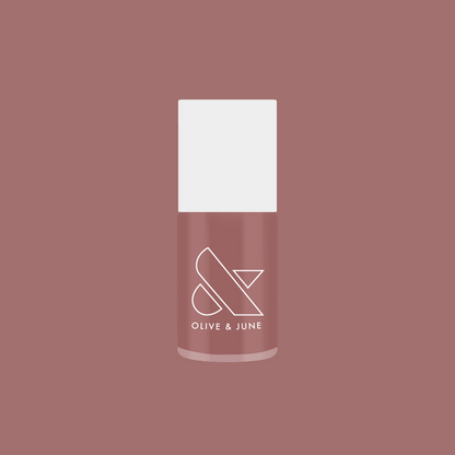 Olive and June Shacket nail polish bottle in warm rose neutral shade for long-lasting gel manicure or pedicure