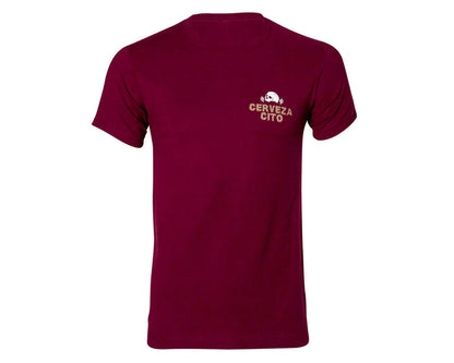 Shaky Dog Tee - Burgundy - Front