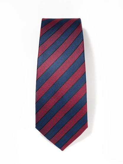 Sicilia Striped Dark Maroon Silk Tie
