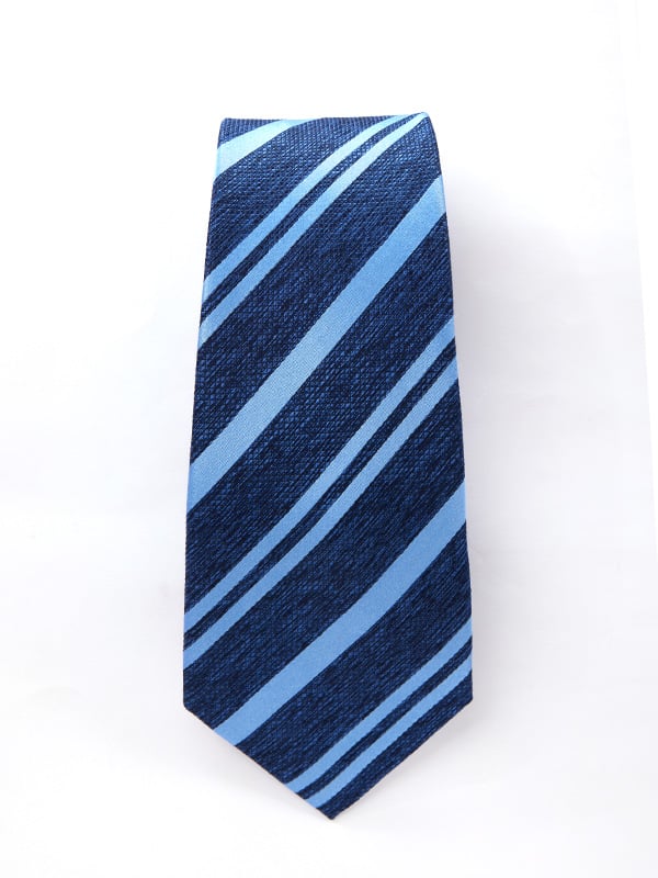 Sicilia Striped Navy Silk Tie