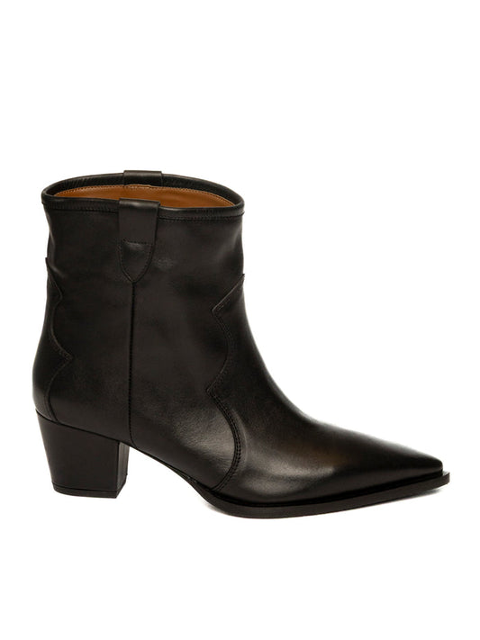 ALBANO Stivaletto texano pelle nero 615 VIT-NERO