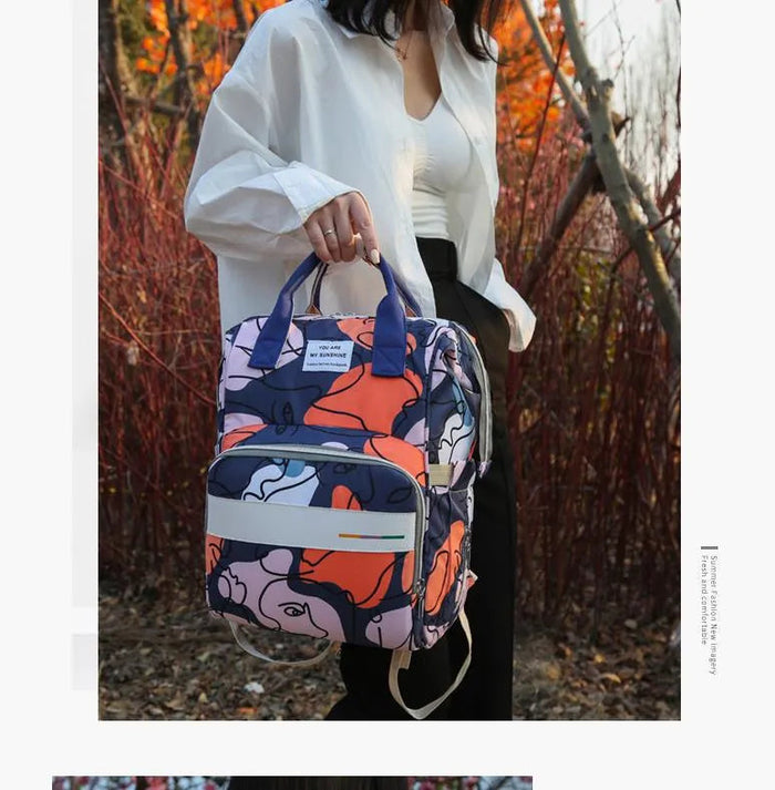 Sunshine - Waterproof Diaper Backpack - Multicolour - Abstract