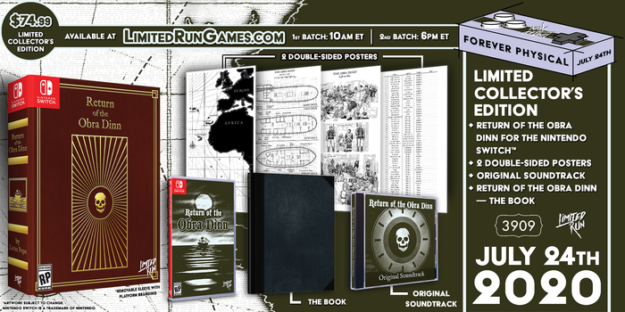 Switch Limited Run #78: Return of the Obra Dinn Collector's Edition