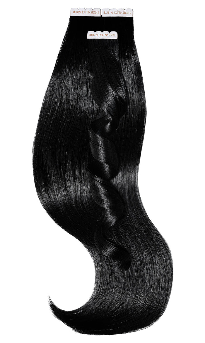 100% Human Hair Tape-in Extensions - Jet Black